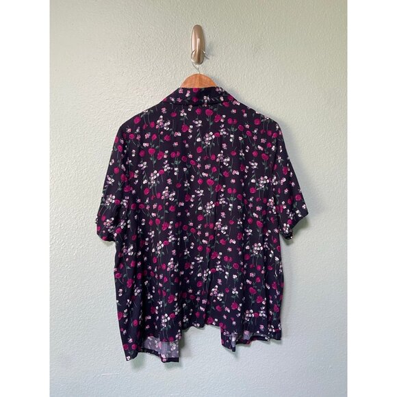 Vintage Los Angeles Woman Women's Dress and Cover Floral Navy Set Size 16 - Picture 5 of 9